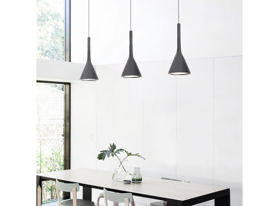 Stropné svietidlo FLAT typ A - 25 cm - čiernej matnej