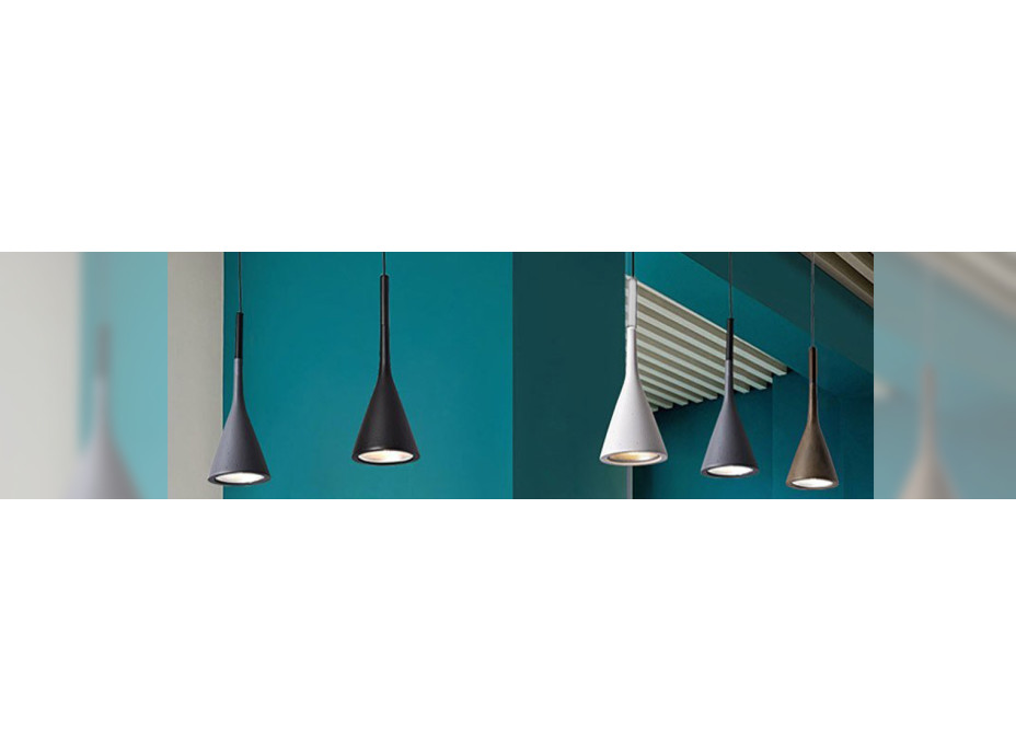 Stropné svietidlo FLAT typ A - 25 cm - čiernej matnej