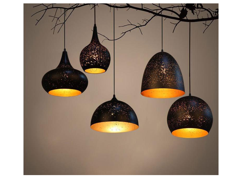 Stropné svietidlo LOFT Edison typ C - čierne