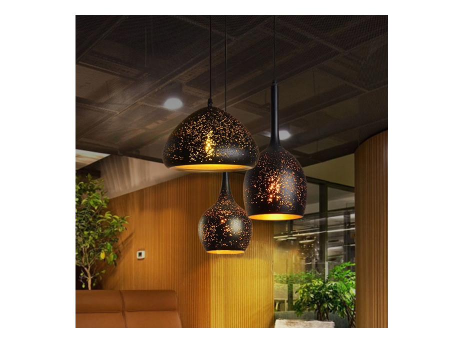 Stropné svietidlo LOFT Edison typ C - čierne