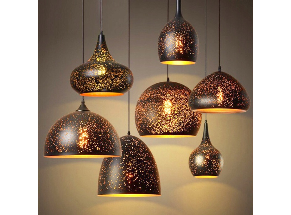 Stropné svietidlo LOFT Edison typ C - čierne