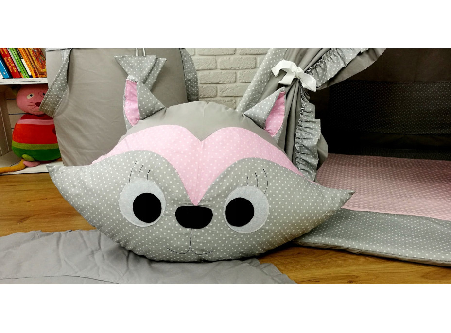 Detský stan TEEPEE (TÍPÍ) LUXURY s doplnkami - RUŽOVÁ ZOO