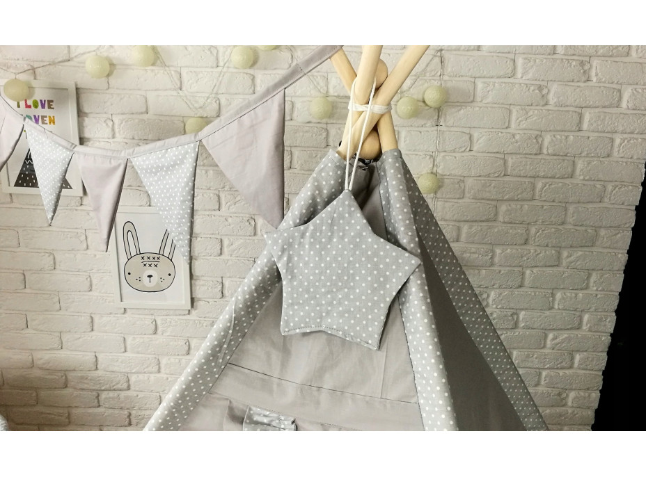 Detský stan TEEPEE (TÍPÍ) LUXURY s doplnkami - RUŽOVÁ ZOO