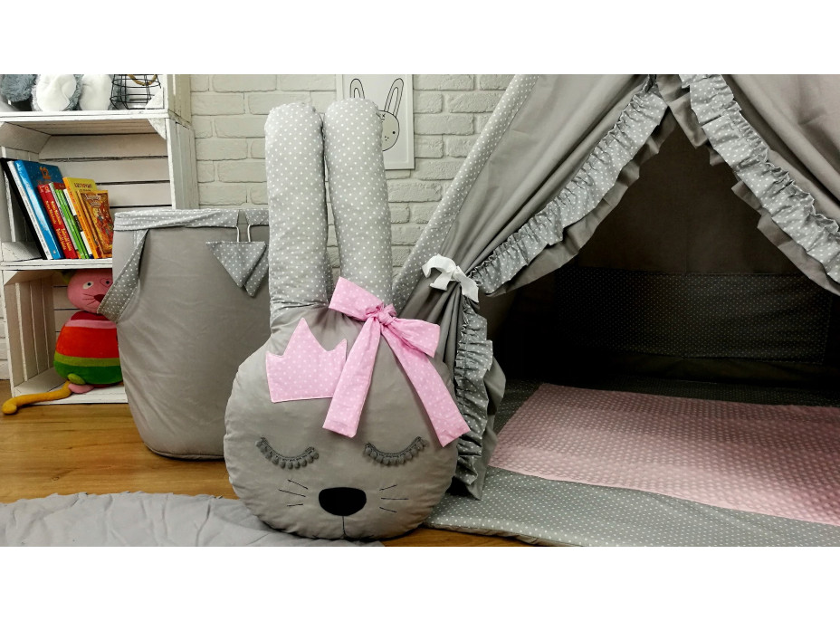 Detský stan TEEPEE (TÍPÍ) LUXURY s doplnkami - RUŽOVÁ ZOO