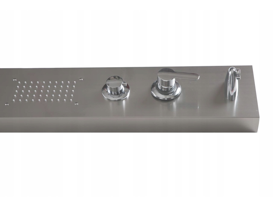 Sprchový panel VENTO 4v1 - s výtokom do vane a LCD displejom - chrómový matný