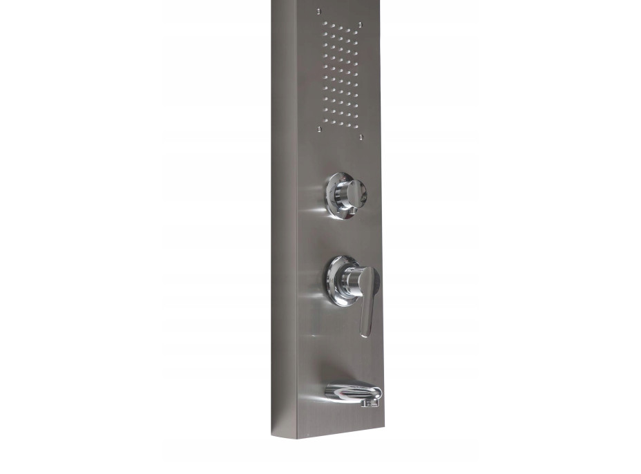 Sprchový panel VENTO 4v1 - s výtokom do vane a LCD displejom - chrómový matný