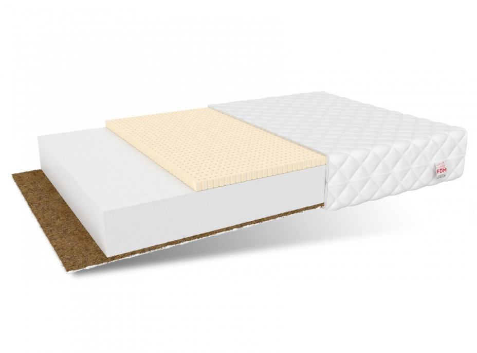 Detský matrac piena 180x90x10 cm - kokos / latex