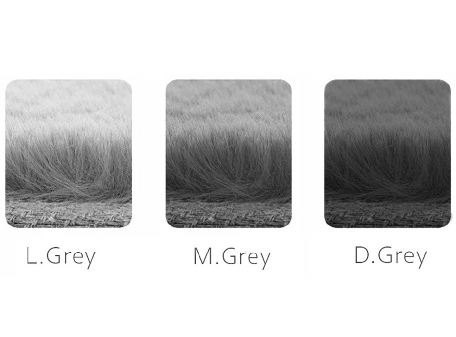 Okrúhly koberec RABBIT - 100 cm - tmavo šedý - imitácia králičie kožušiny