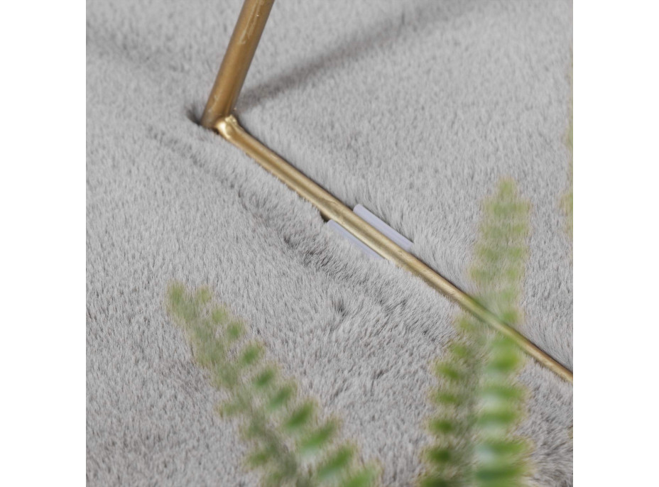 Okrúhly koberec RABBIT - 100 cm - tmavo šedý - imitácia králičie kožušiny