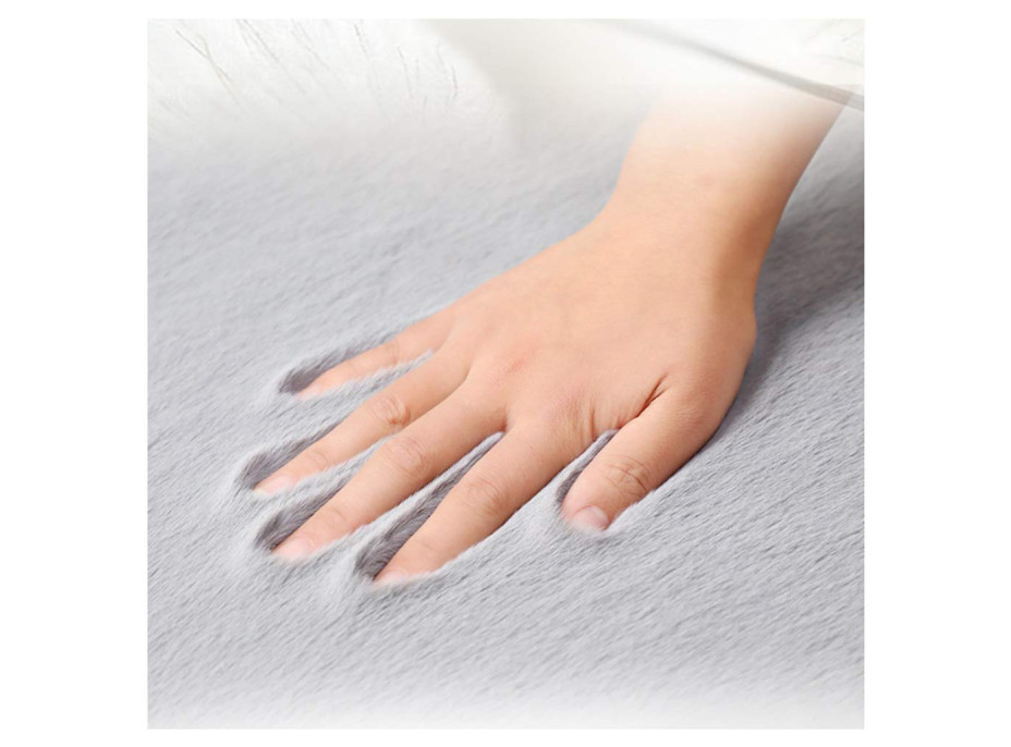 Okrúhly koberec RABBIT - 100 cm - tmavo šedý - imitácia králičie kožušiny