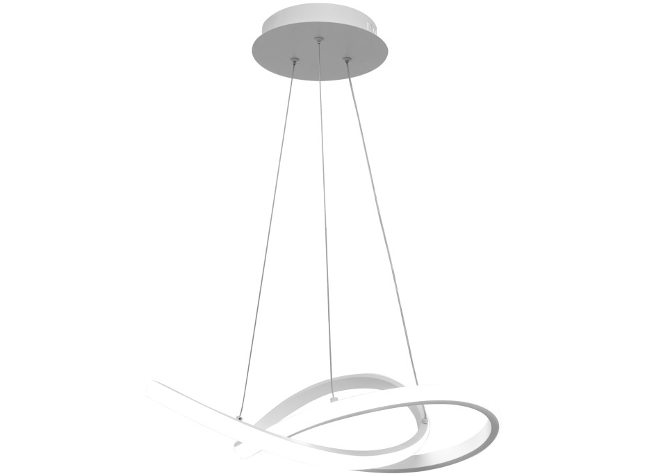 Stropné LED svietidlo RING 40W - biele + ovládač - 45x45 cm