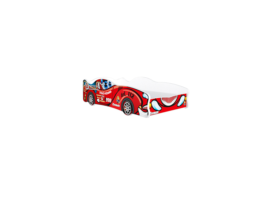 Detská posteľ auto COLE 160x80 cm - červená (7)