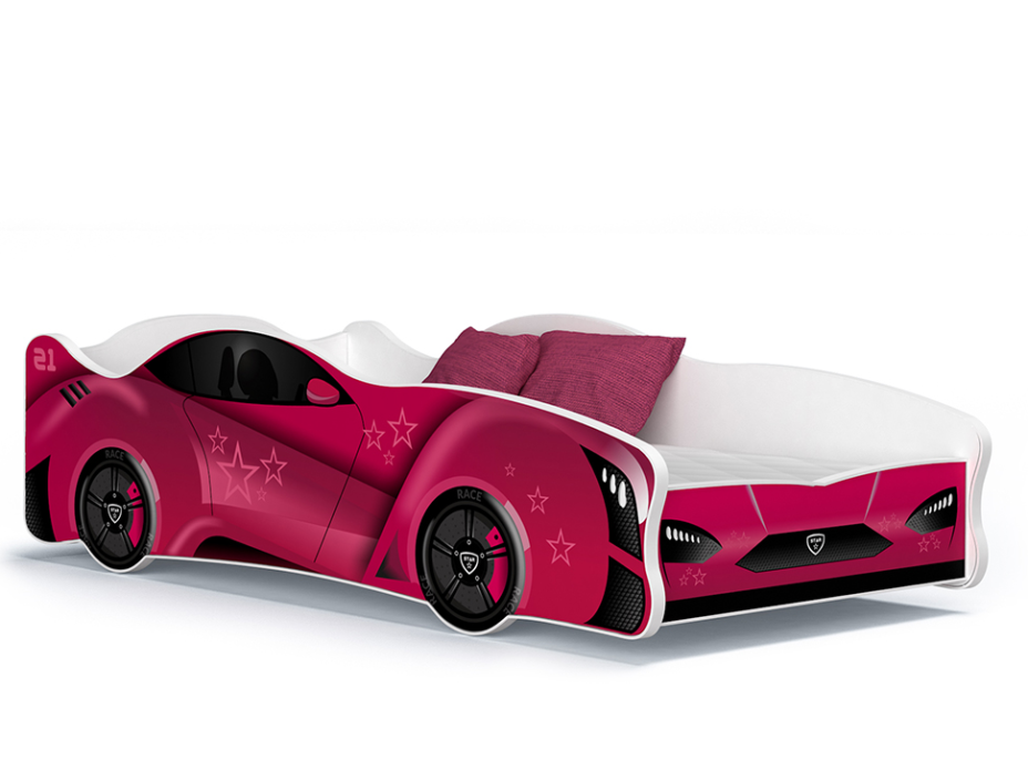 Detská posteľ auto NATHAN 160x80 cm - ružová (18)