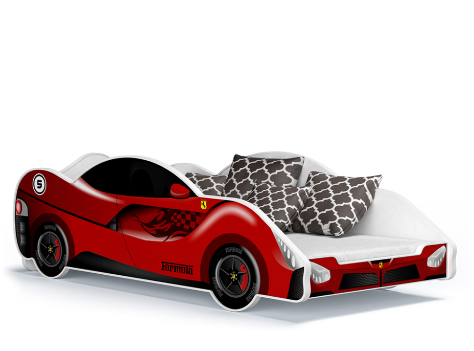 Detská posteľ auto ELLIOT 180x90 cm - červená (13)