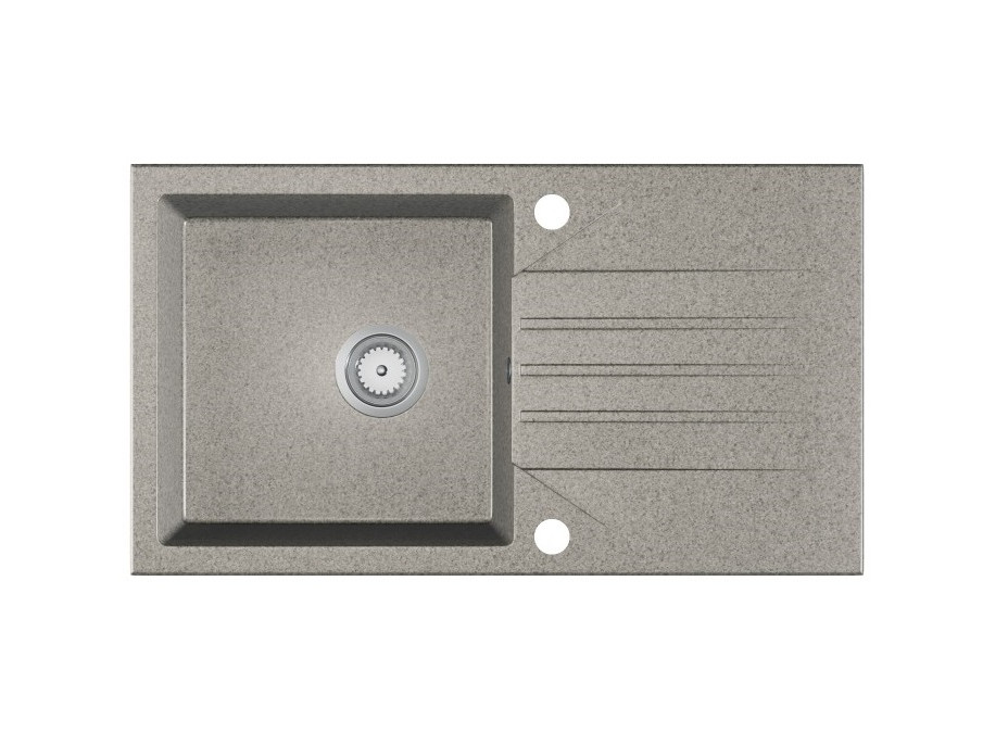 Kuchynský žulový drez EVA - 77,5 x 43,5 cm - šedý