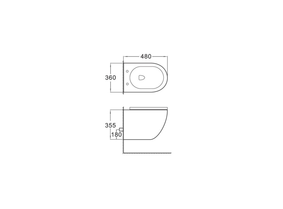 Závesné WC LENA RIMLESS SLIM, 30224000