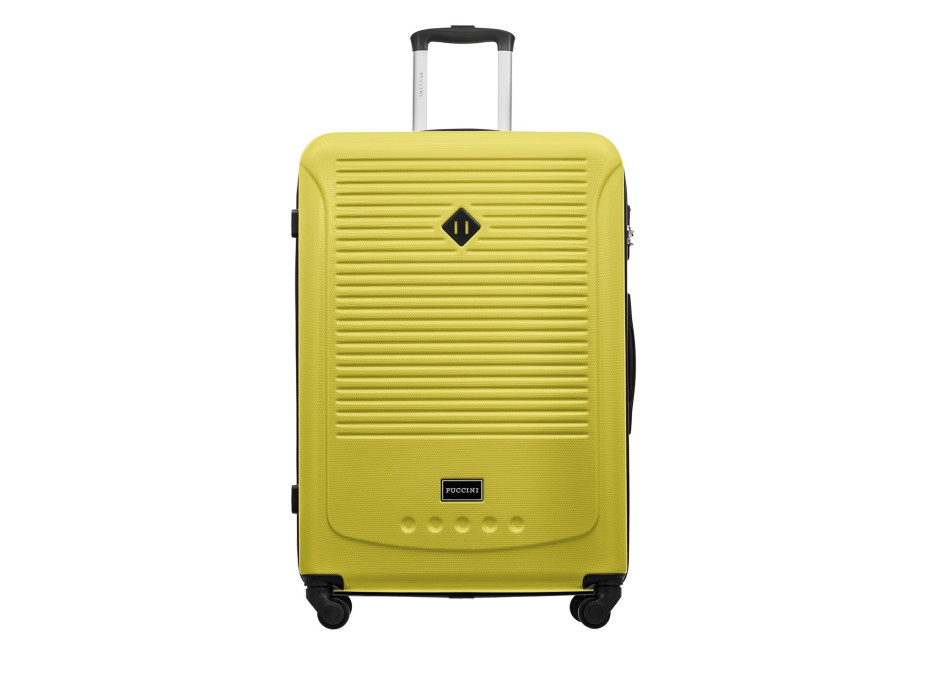Moderné cestovné kufre CARA - limetkovo zelenej