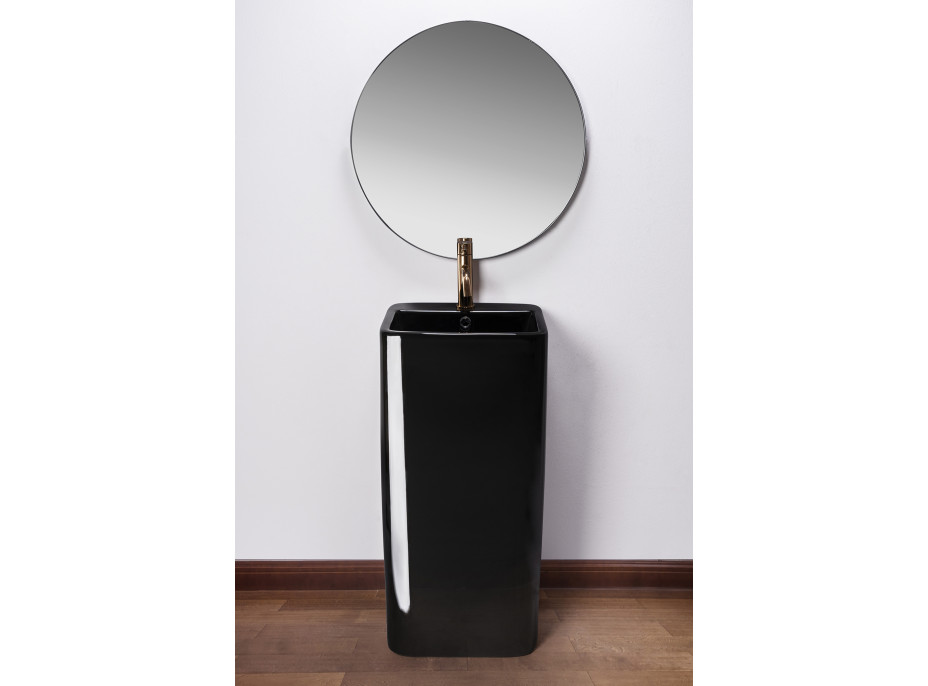 Keramické voľne stojace umývadlo MAXMAX Rea MIA - čierne lesklé