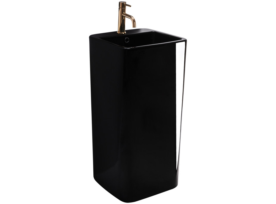 Keramické voľne stojace umývadlo MAXMAX Rea MIA - čierne lesklé