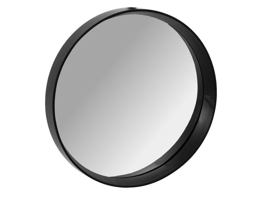 Okrúhle zrkadlo LOFT 50 cm - s vystúpeným čiernym rámom