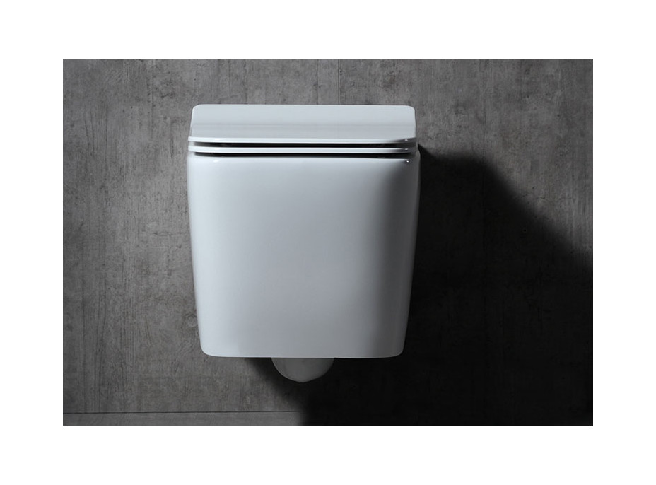Závesné WC MAXMAX Rea RAMON RIMLESS + Duroplast sedátko