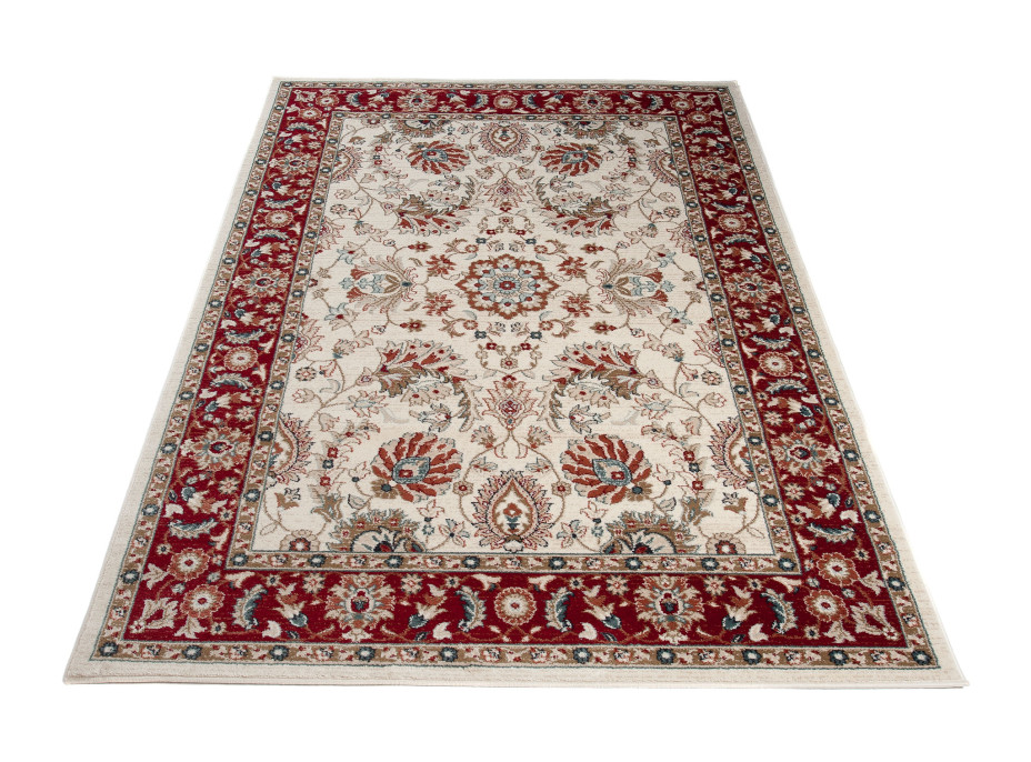 Kusový koberec DUBAI kilim - biely/červený