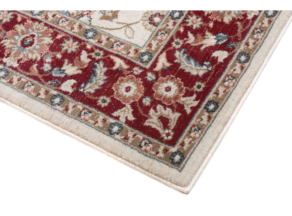 Kusový koberec DUBAI kilim - biely/červený