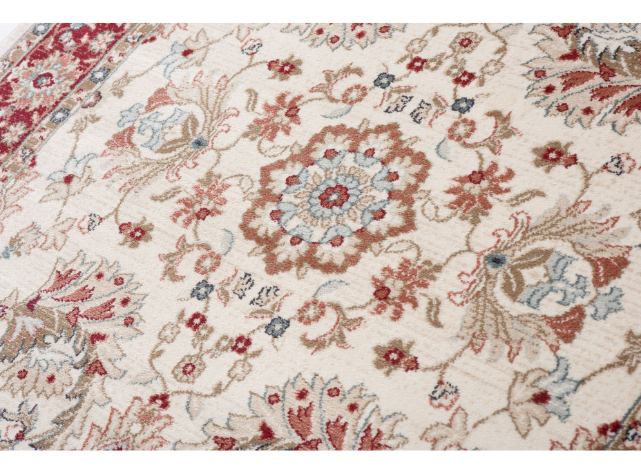 Kusový koberec DUBAI kilim - biely/červený