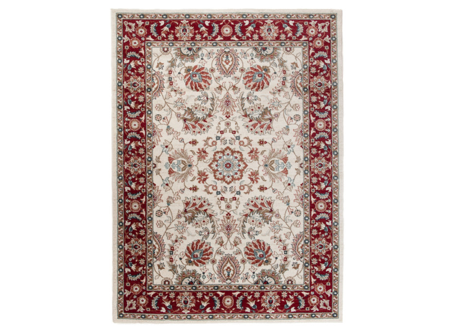 Kusový koberec DUBAI kilim - biely/červený