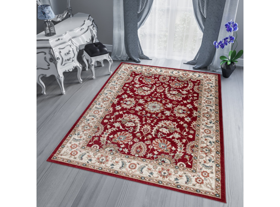 Kusový koberec DUBAI kilim - červený/béžový