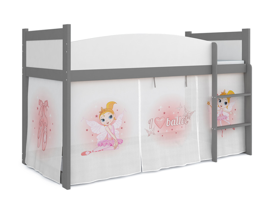 Vyvýšená detská posteľ TWISTER 184x80 cm - Baletka