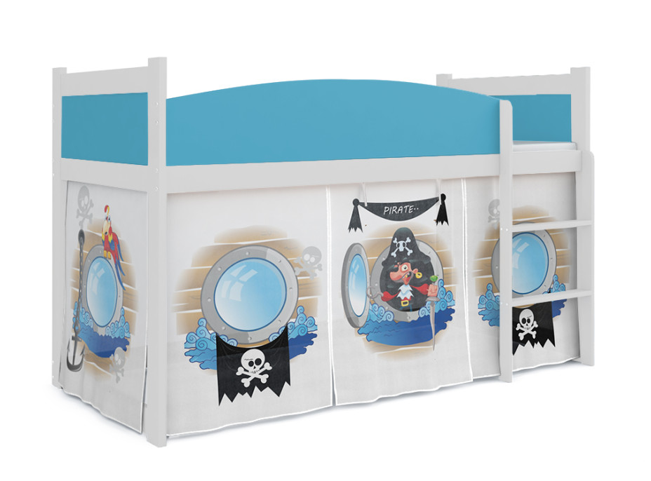 Vyvýšená detská posteľ TWISTER 184x80 cm - Piráti