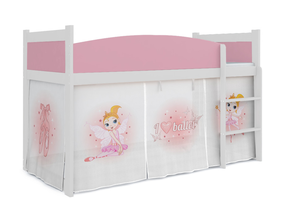 Vyvýšená detská posteľ TWISTER 184x80 cm - Baletka