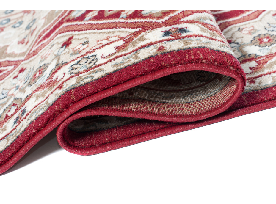 Kusový koberec DUBAI sari - červený / béžový
