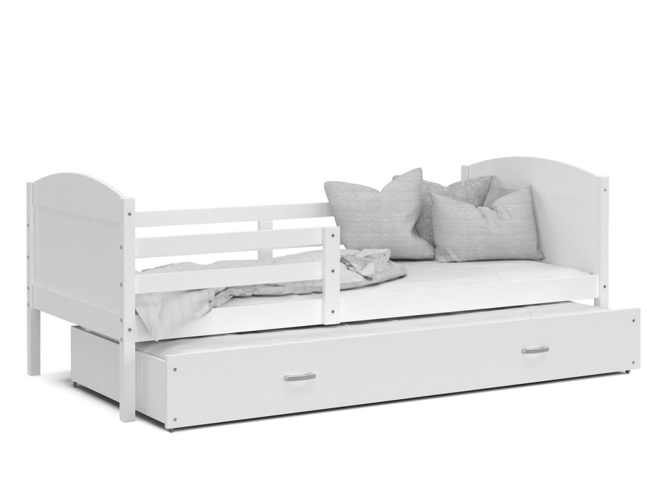 Detská posteľ s prístelkou MATTEO 2 - 200x90 cm - biela