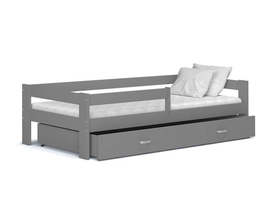 Detská posteľ so zásuvkou HUGO V - 190x80 cm - šedá