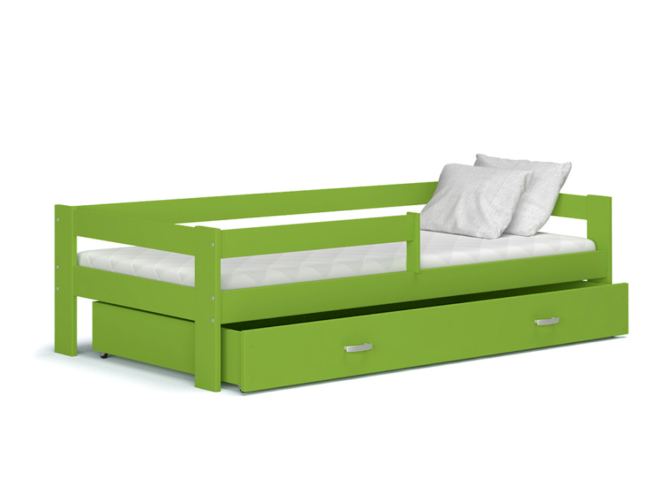 Detská posteľ so zásuvkou HUGO V - 160x80 cm - zelená