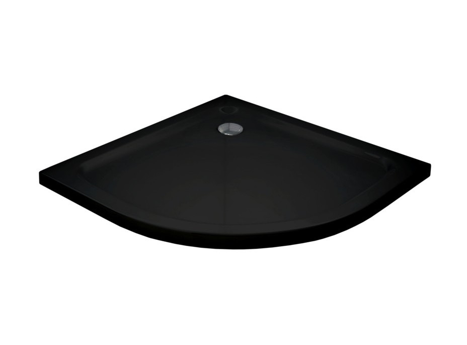 Štvrťkruhová sprchová vanička MEXEN SLIM 70x70 cm - čierna, 41707070