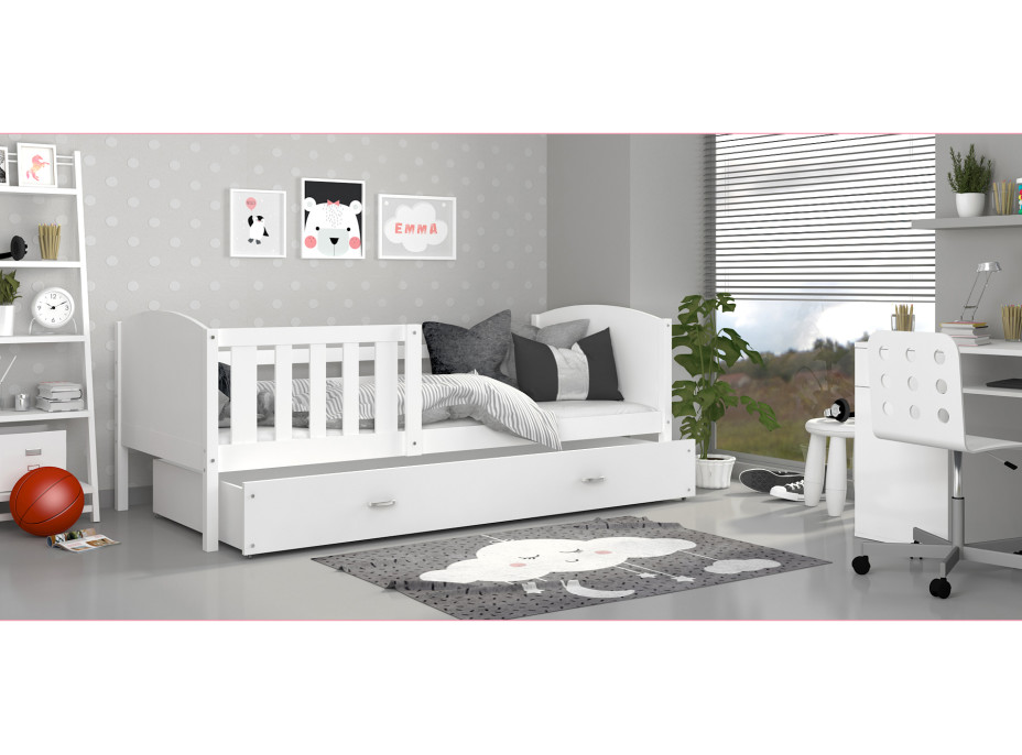 Detská posteľ so zásuvkou TAMI R - 190x80 cm - biela