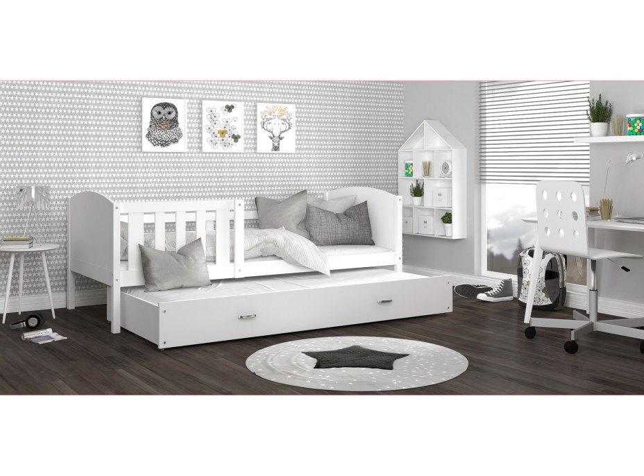 Detská posteľ s prístelkou TAMI R2 - 190x80 cm - biela