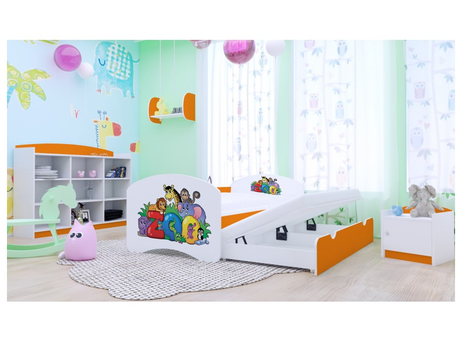 Detská posteľ pre DVOCH (s výsuvným lôžkom) 160x80 cm - ZOO