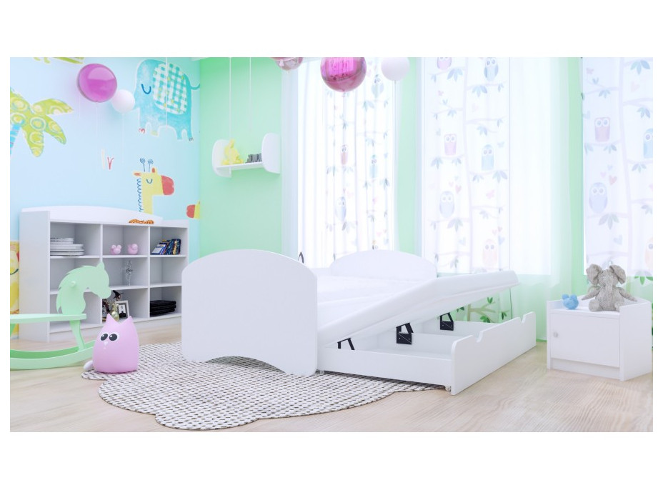 Detská posteľ pre DVOCH (s výsuvným lôžkom) 160x80 cm - BEZ MOTÍVU