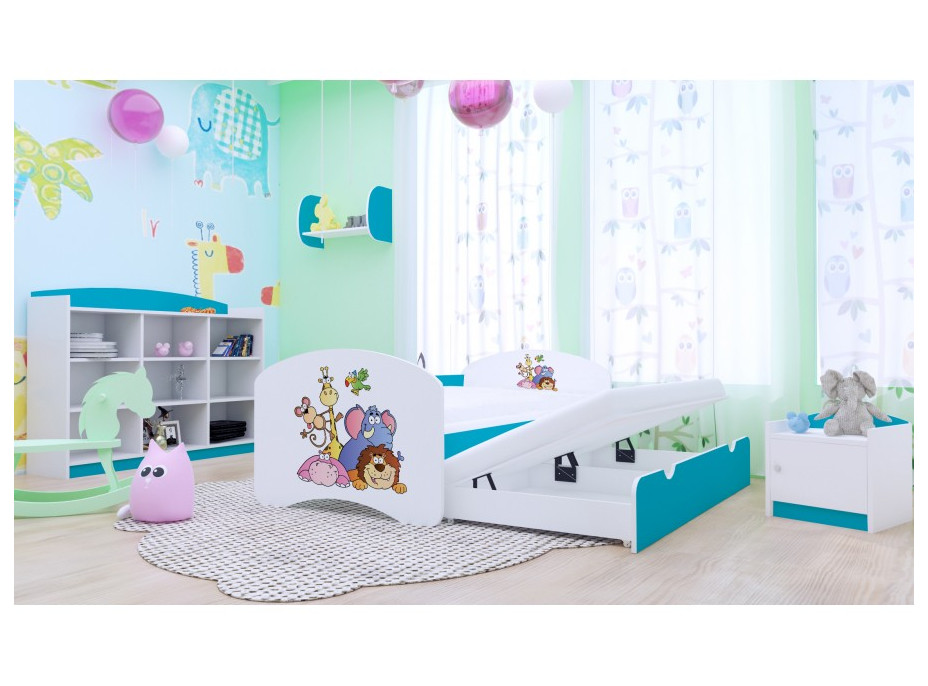 Detská posteľ pre DVOCH (s výsuvným lôžkom) 180x90 cm - SAFARI