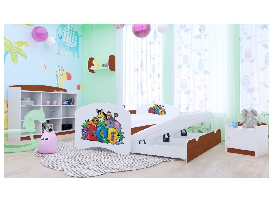 Detská posteľ pre DVOCH (s výsuvným lôžkom) 160x80 cm - ZOO