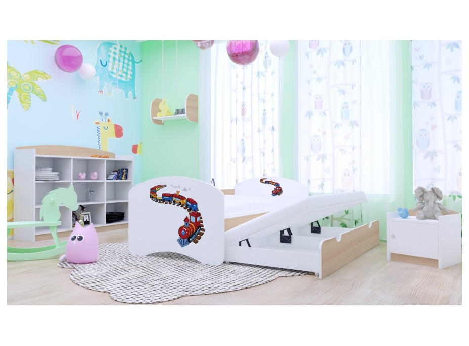 Detská posteľ pre DVA (s výsuvným lôžkom) 160x80 cm - MAŠINKA