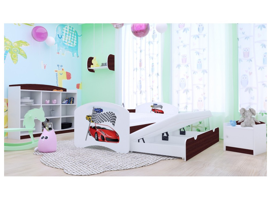 Detská posteľ pre DVOCH (s výsuvným lôžkom) 160x80 cm - RALLY
