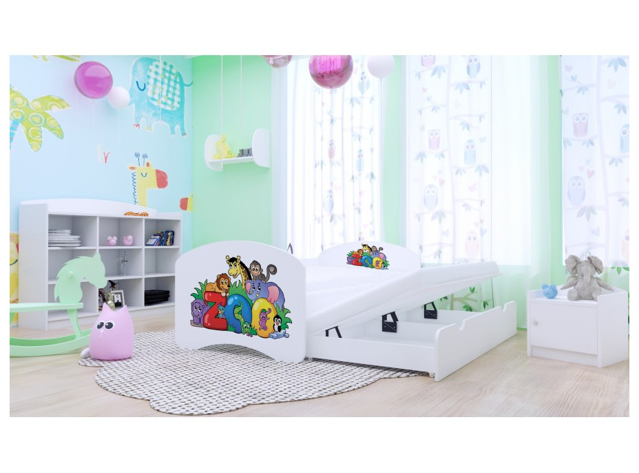 Detská posteľ pre DVOCH (s výsuvným lôžkom) 180x90 cm - ZOO