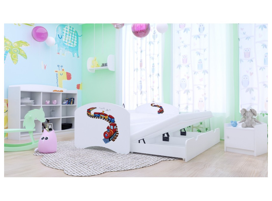 Detská posteľ pre DVA (s výsuvným lôžkom) 200x90 cm - MAŠINKA
