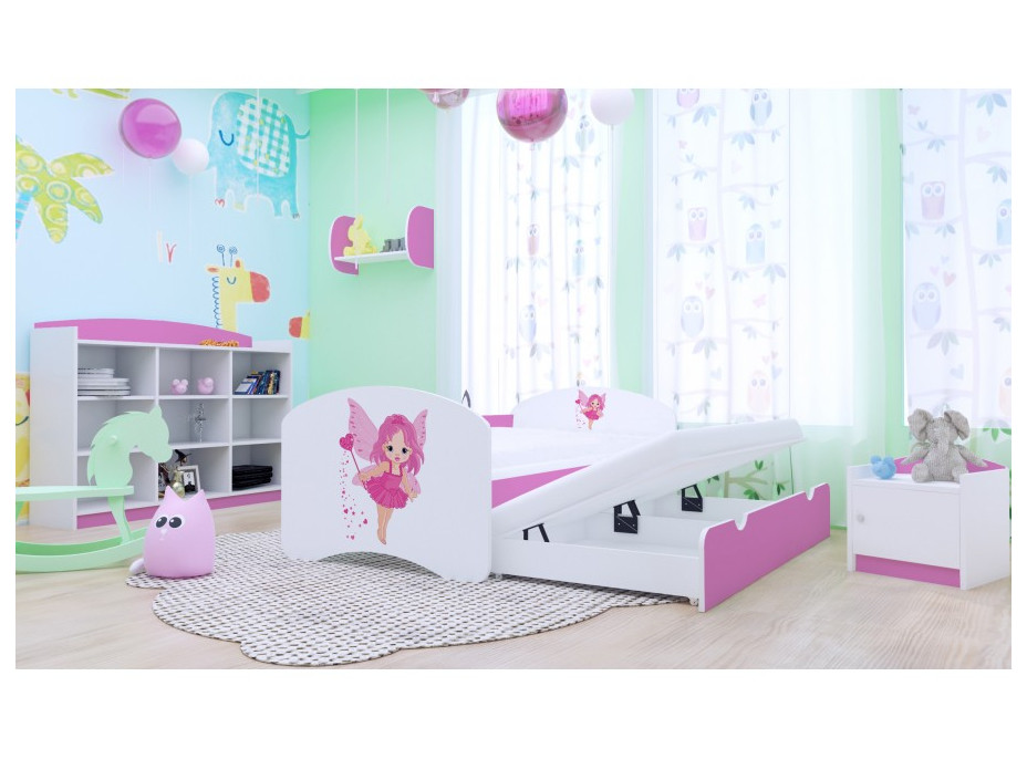 Detská posteľ pre DVOCH (s výsuvným lôžkom) 200x90 cm - VÍLA
