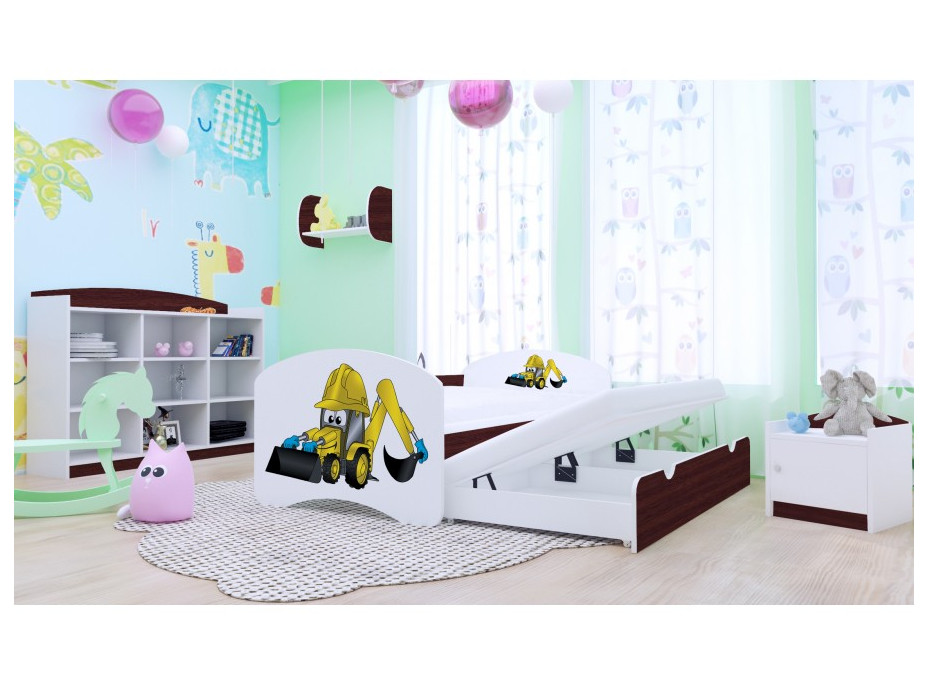 Detská posteľ pre DVOCH (s výsuvným lôžkom) 180x90 cm - BAGR